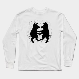 Dancing Pigs in Love Long Sleeve T-Shirt